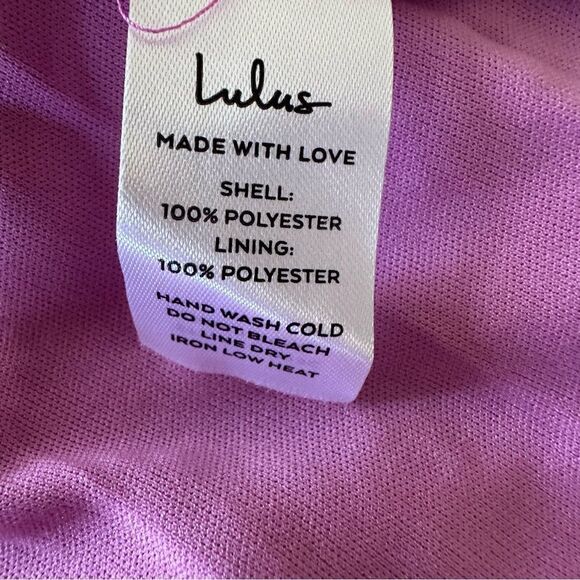 Lulus Longing And Love Pink Swiss Dot Puff Long Sleeve Mini Dress Size M NWT - Picture 9 of 9